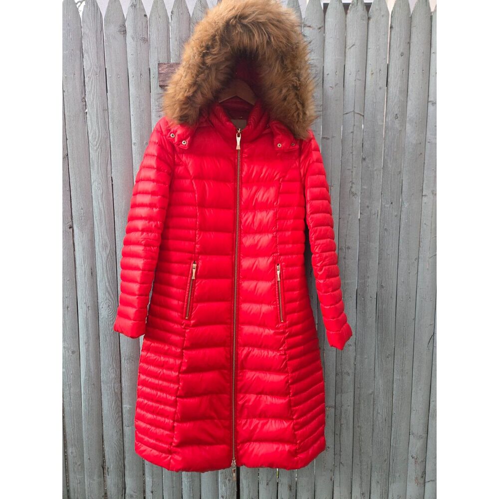 Kate Spade Lollipop Red Down Puffer Coat — Size M Pre-Owned - Picture 13 of 15